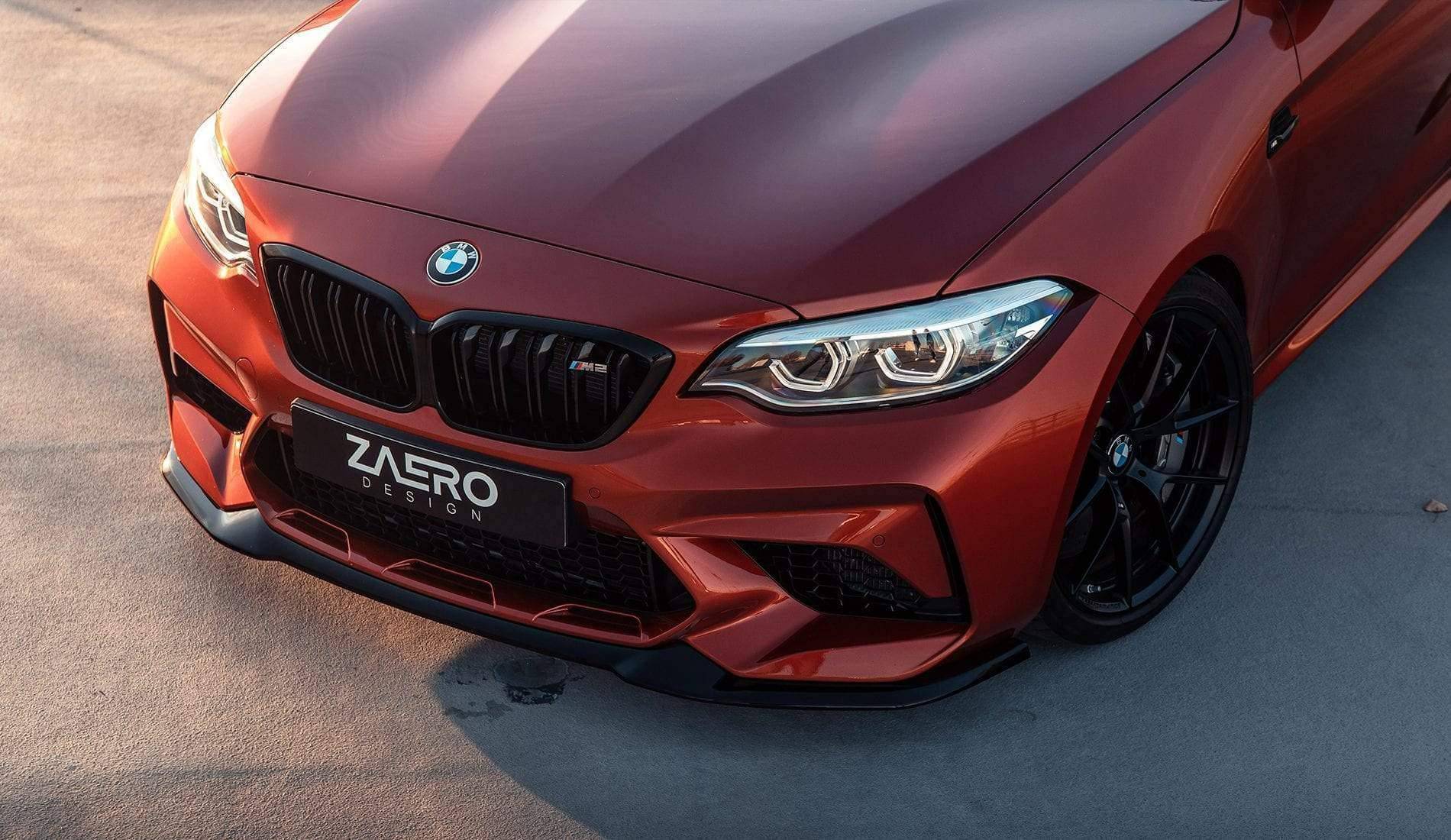 BMW M2 Competition F87 EVO-S Gloss Black Front Splitter by ZAERO (2018-2021) - Image 23