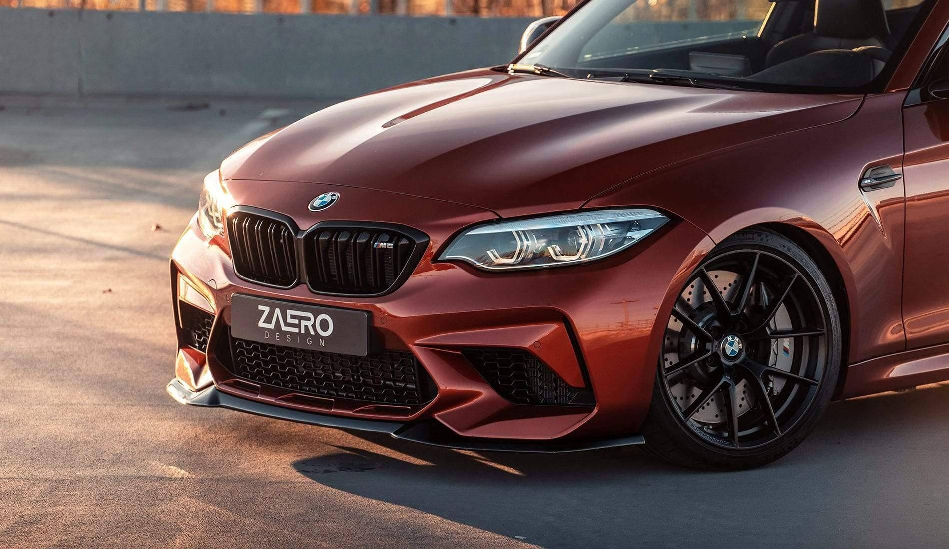BMW M2 Competition F87 EVO-S Gloss Black Front Splitter by ZAERO (2018-2021) - Image 24