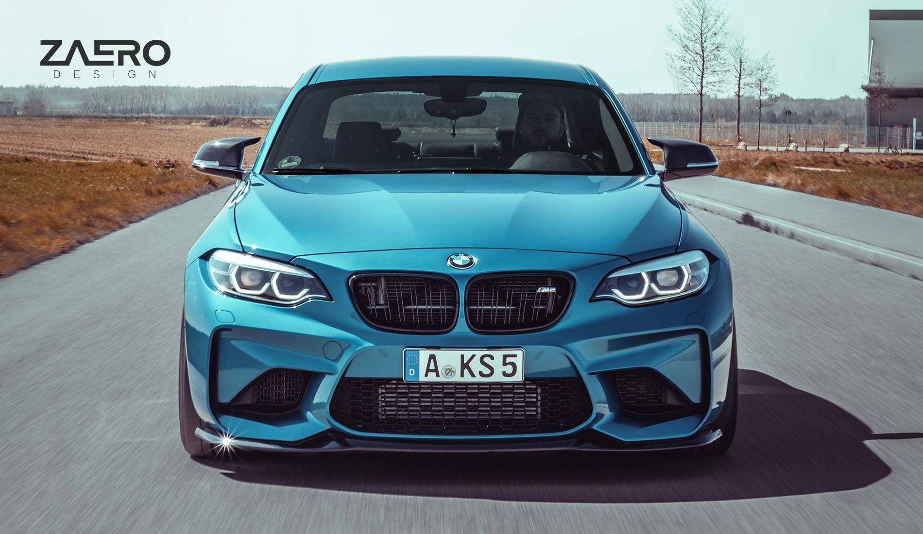 BMW M2 F87 EVO-S Gloss Black Front Splitter by ZAERO (2015-2018) - Image 10