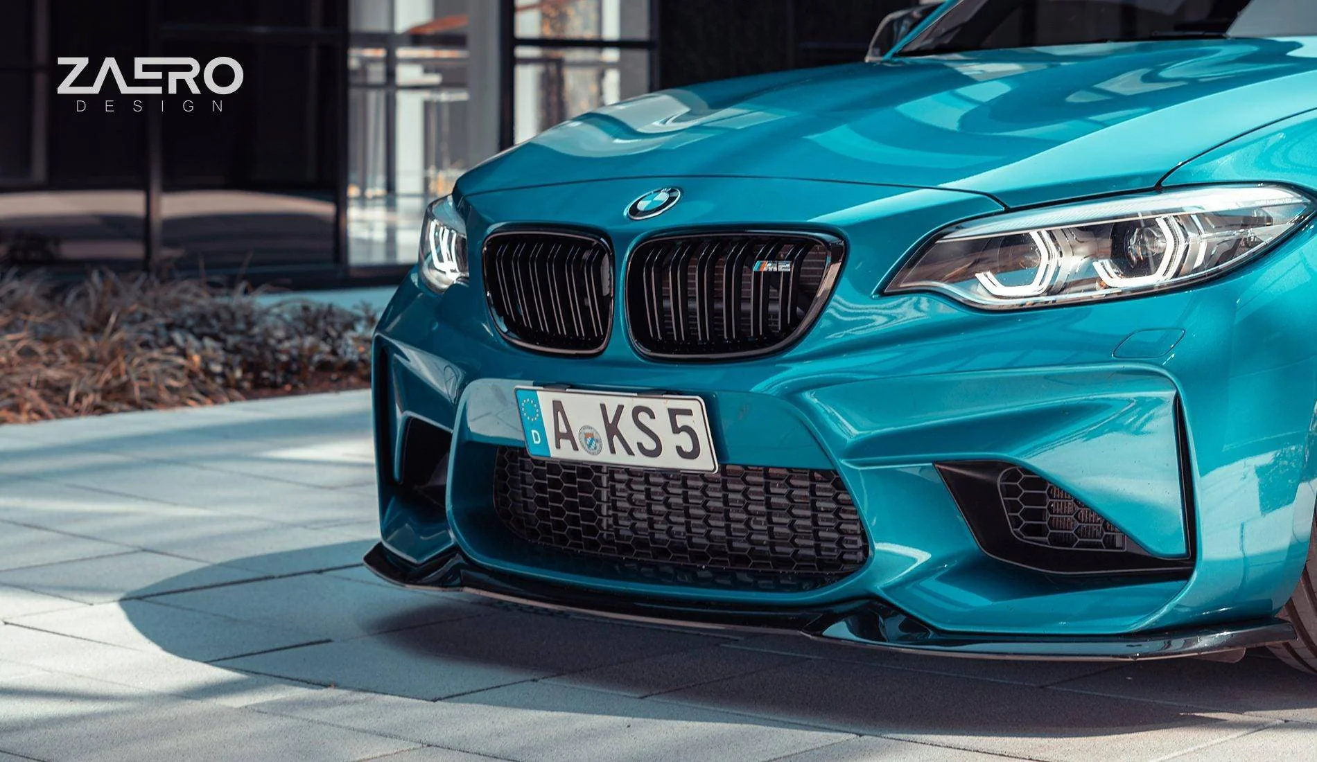BMW M2 F87 EVO-S Gloss Black Front Splitter by ZAERO (2015-2018) - Image 18