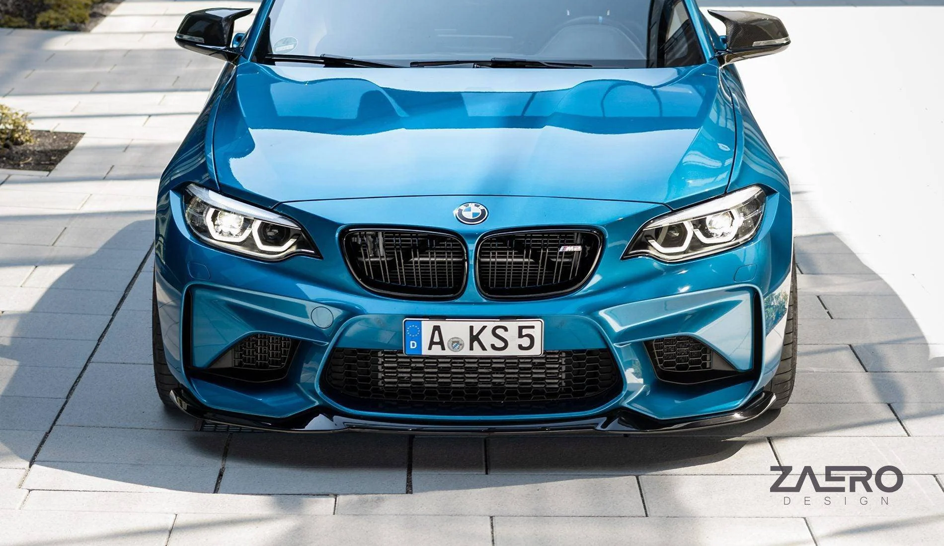 BMW M2 F87 EVO-S Gloss Black Front Splitter by ZAERO (2015-2018) - Image 19