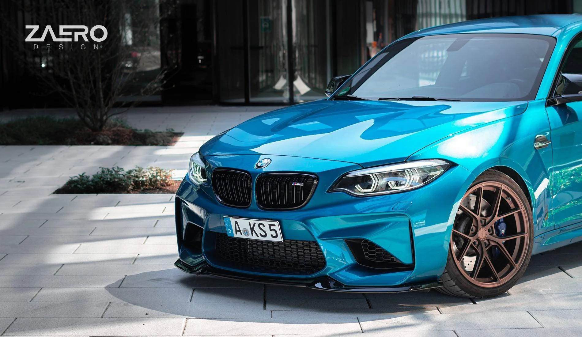 BMW M2 F87 EVO-S Gloss Black Front Splitter by ZAERO (2015-2018) - Image 6