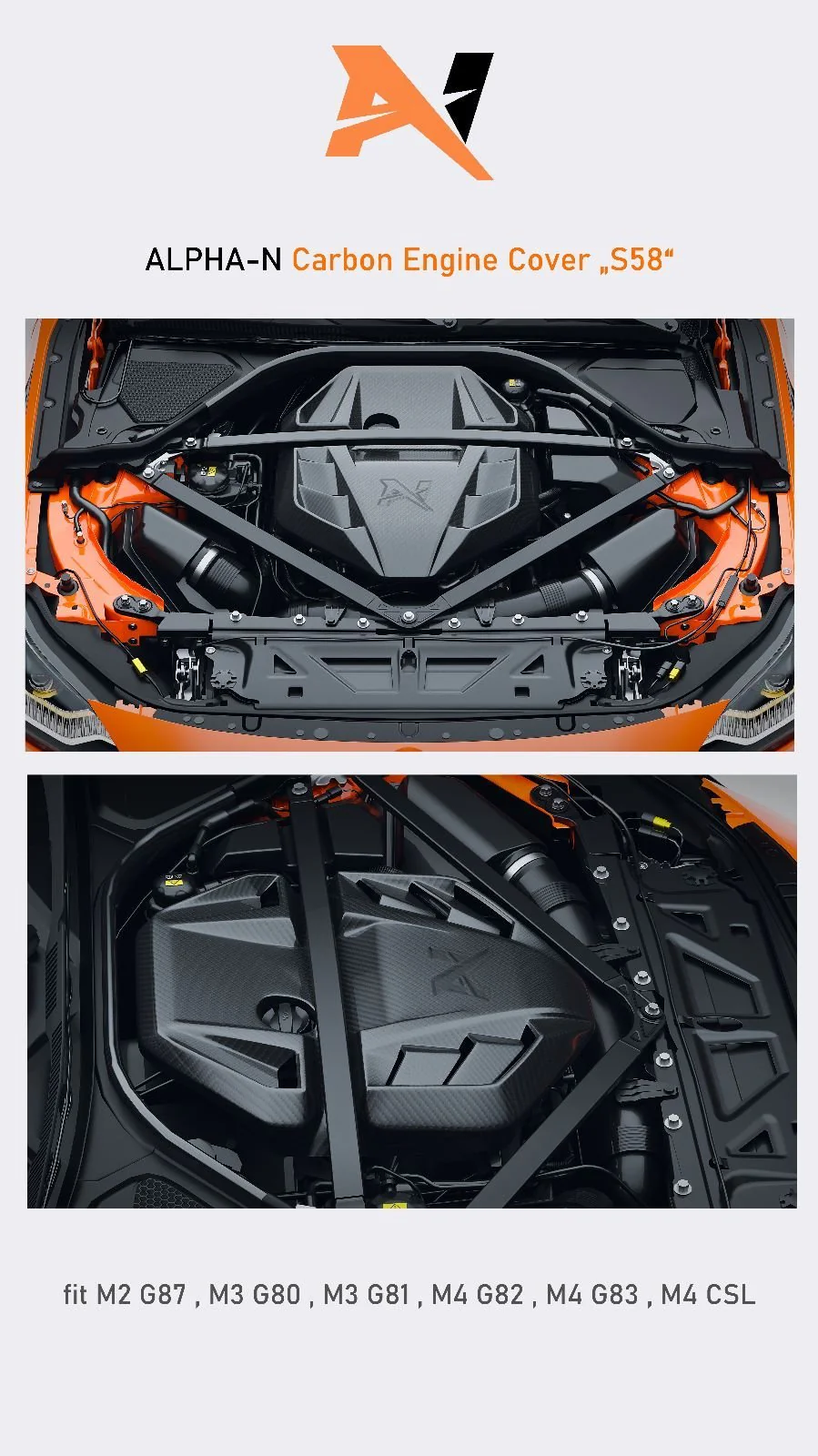 BMW M2 G87 Carbon Fibre Engine Cover by Alpha-N (2023+) - Image 5