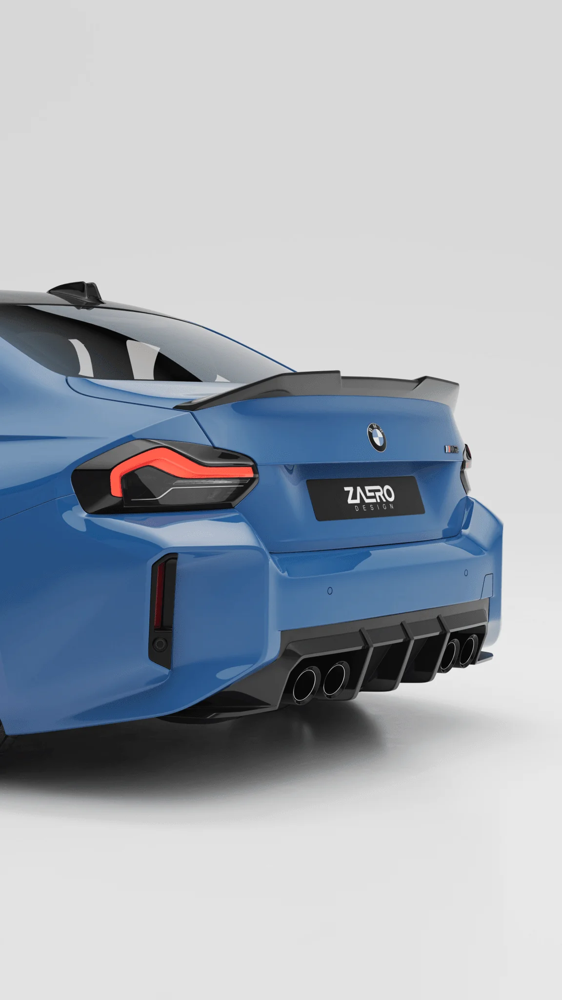 BMW M2 G87 EVO-S Gloss Black Rear Diffuser by ZAERO (2023+) - Image 16
