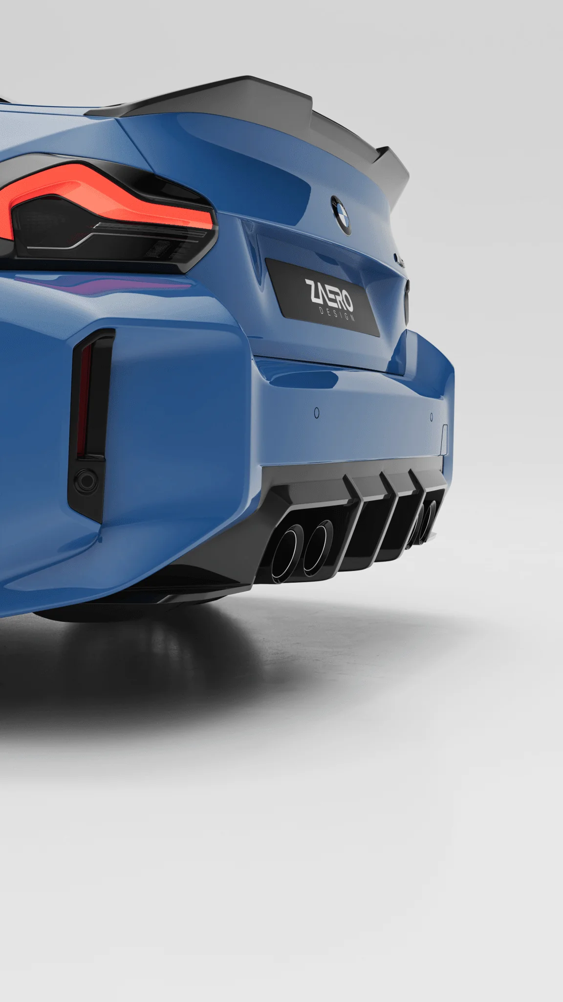 BMW M2 G87 EVO-S Gloss Black Rear Diffuser by ZAERO (2023+) - Image 17