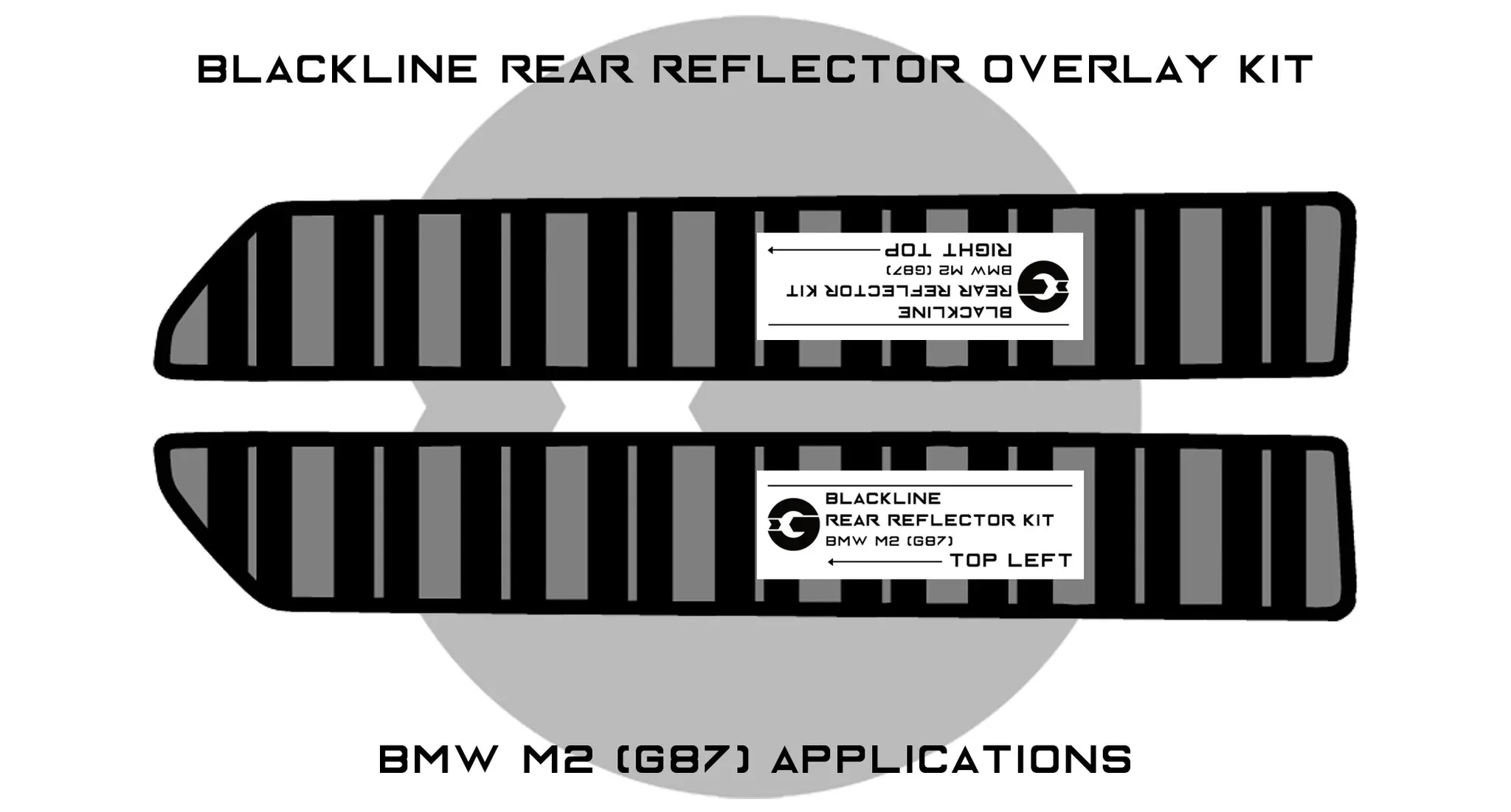 BMW M2 G87 Rear Reflector Decal Sticker by Goldenwrench