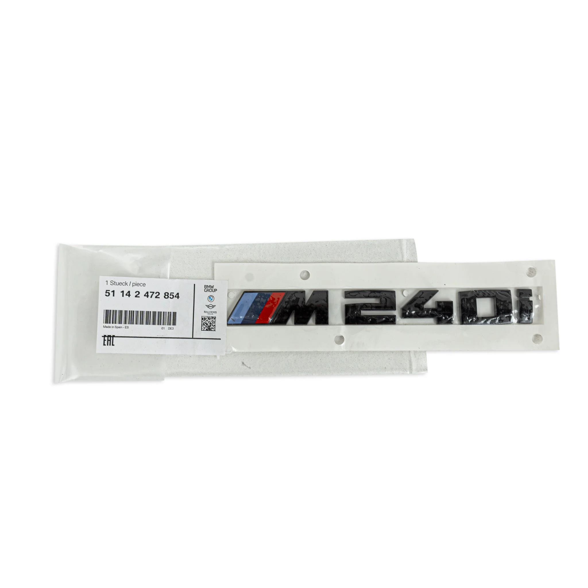 BMW M240i Genuine M Performance Black High Gloss Model Badge - Image 6