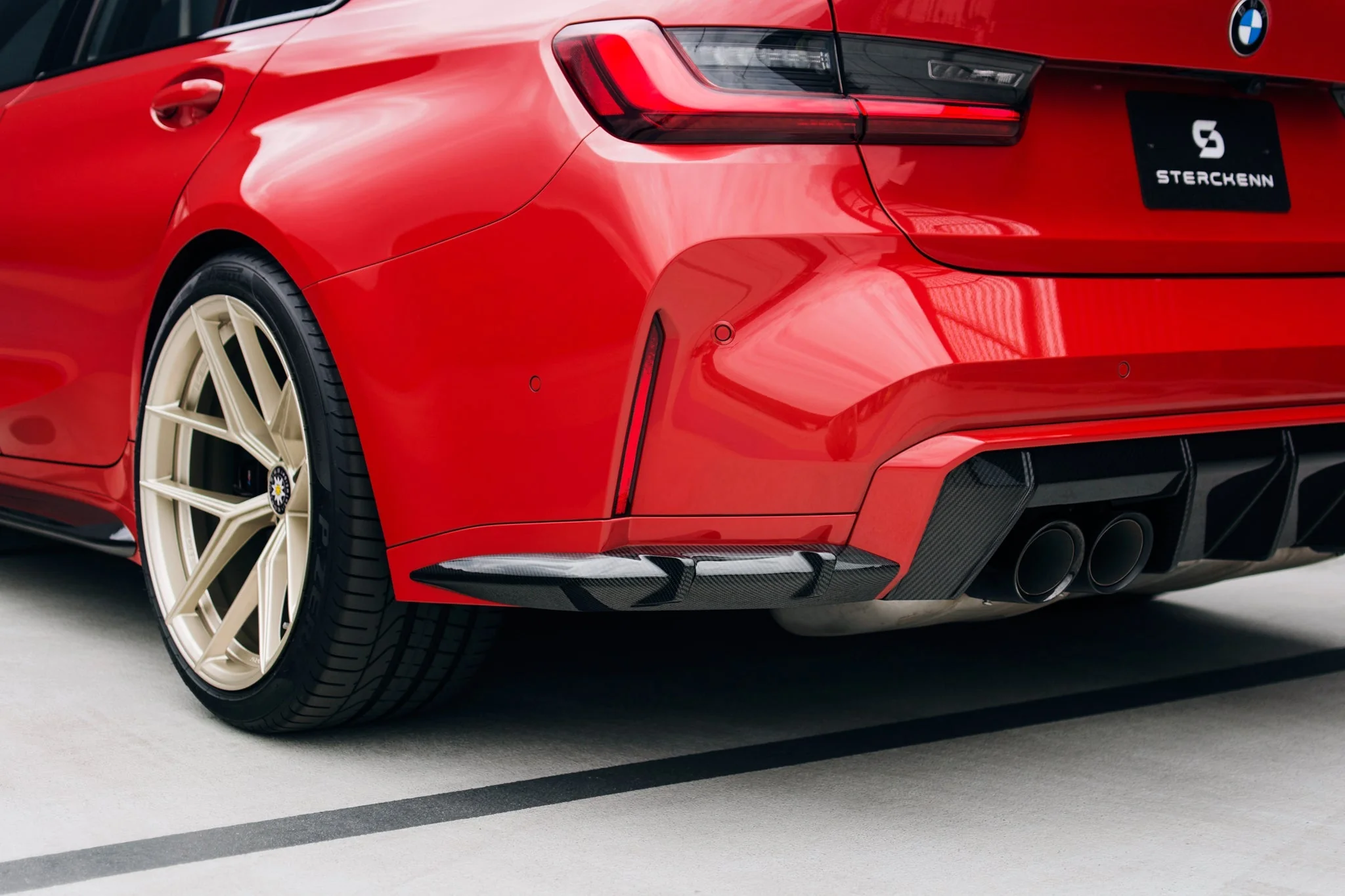 BMW M3 G80 G81 Carbon Fibre Rear Bumper Extension Canards by Sterckenn (2021+) - Image 13