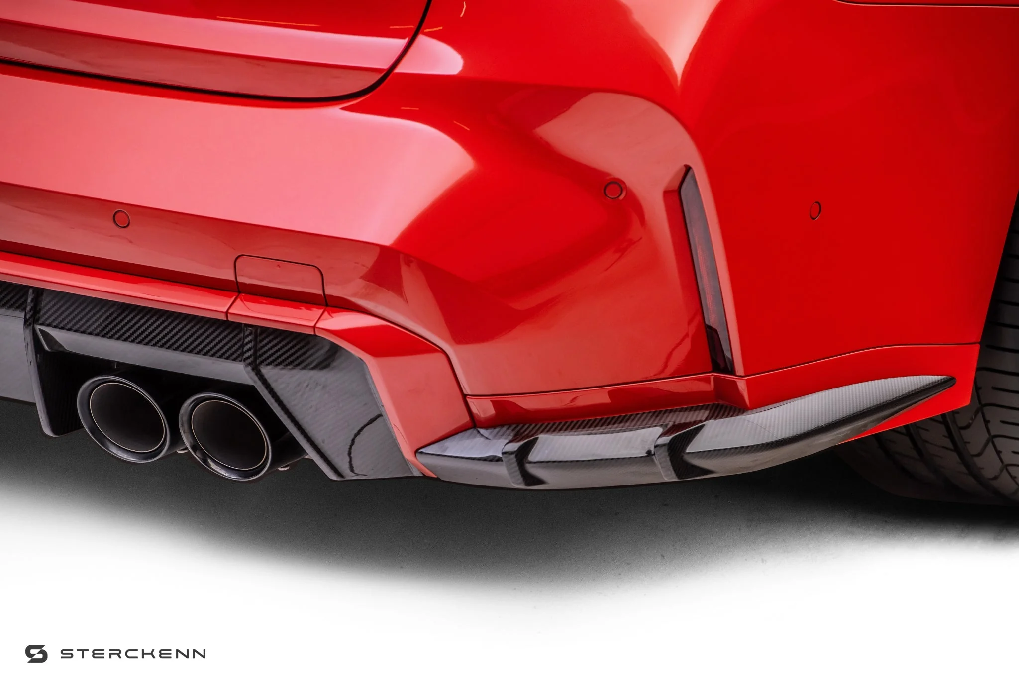 BMW M3 G80 G81 Carbon Fibre Rear Bumper Extension Canards by Sterckenn (2021+) - Image 2