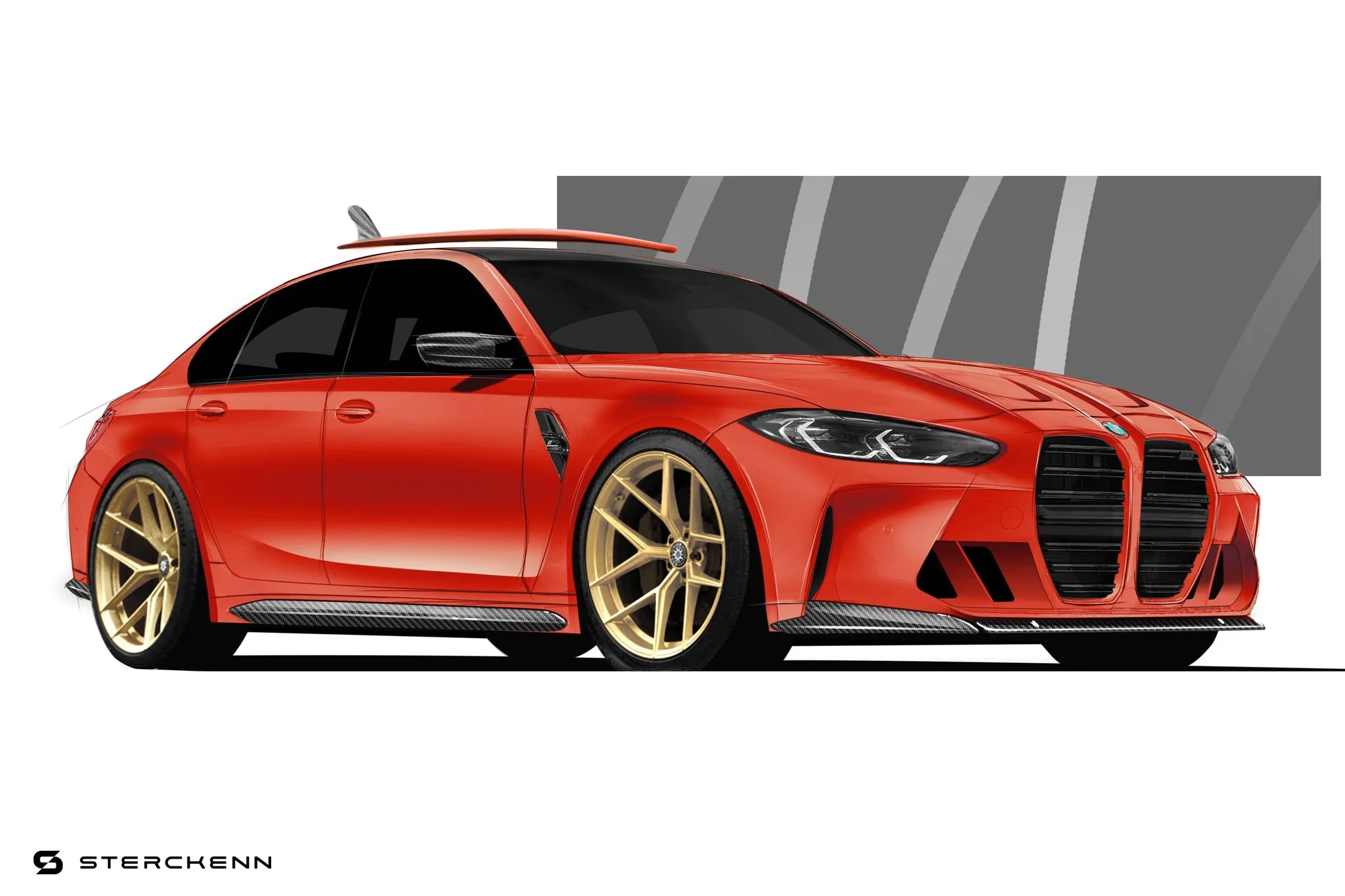 BMW M3 G80 G81 Carbon Fibre Side Skirts by Sterckenn (2021+) - Image 16
