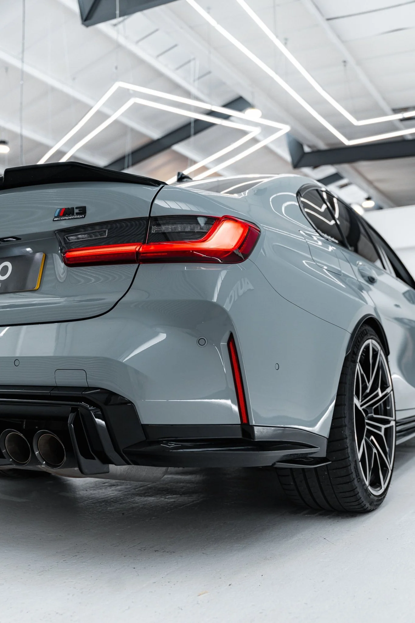BMW M3 G80 G81 EVO-S Gloss Black Diffuser Extensions by ZAERO (2021+) - Image 2