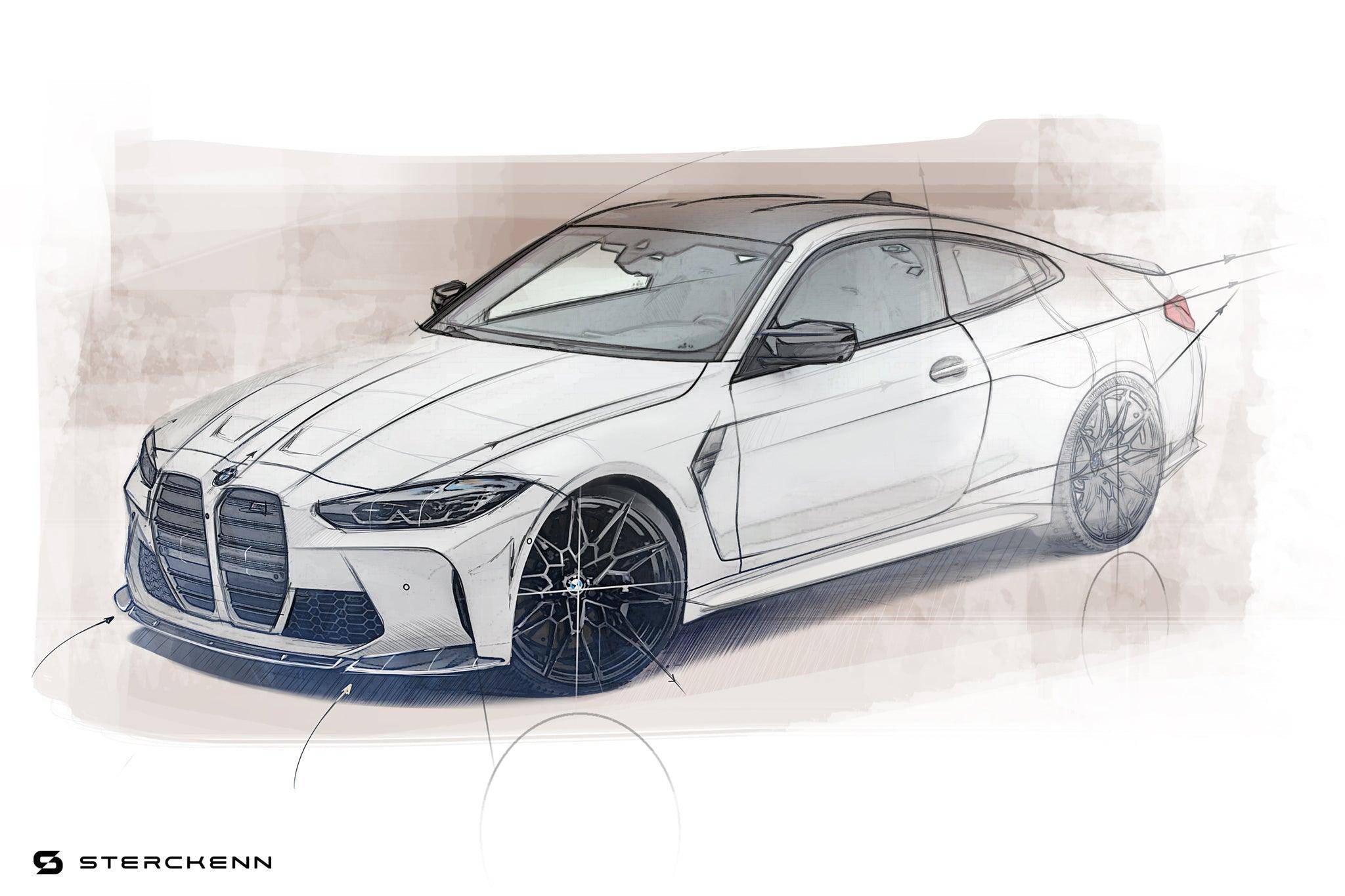 BMW M3 G80 G81 & M4 G82 G83 Carbon Fibre Front Splitter by Sterckenn (2021+) - Image 45