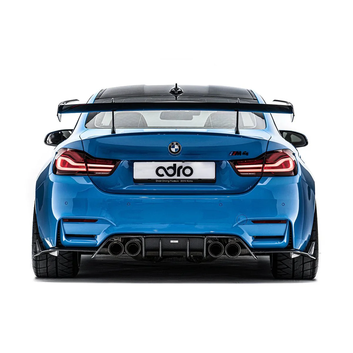 BMW M4 F82 Pre-Preg Carbon Fibre AT-R Swan Neck GT Rear Wing by Adro (2014-2020) - Image 4