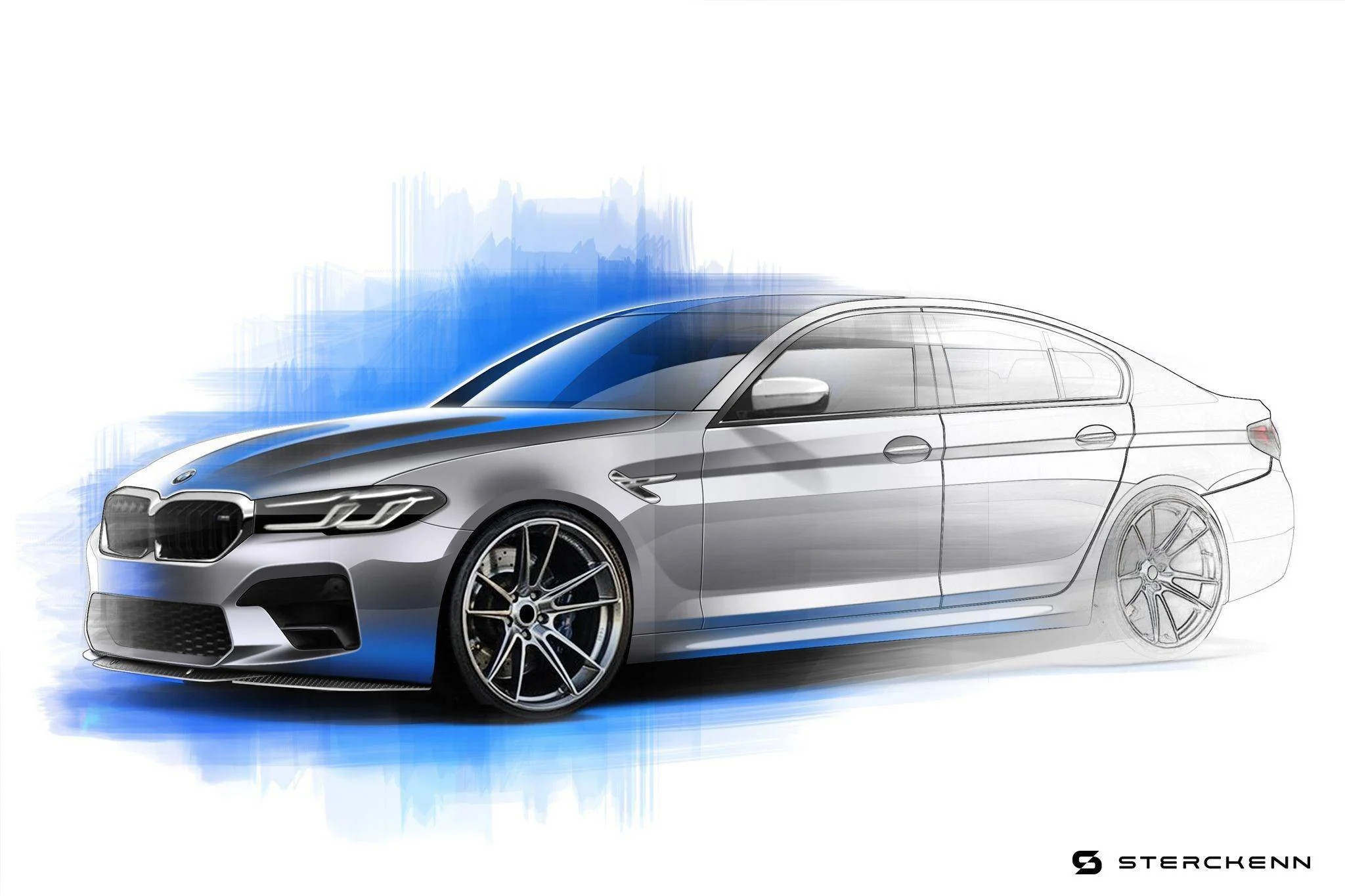 BMW M5 F90 LCI Carbon Fibre Front Lip by Sterckenn (2020-2023) - Image 53