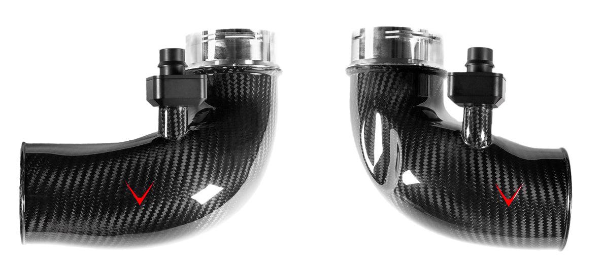 BMW M5 F90 & M8 F91 F92 F93 V2 Eventuri Carbon Fibre Turbo Inlets (2017+)