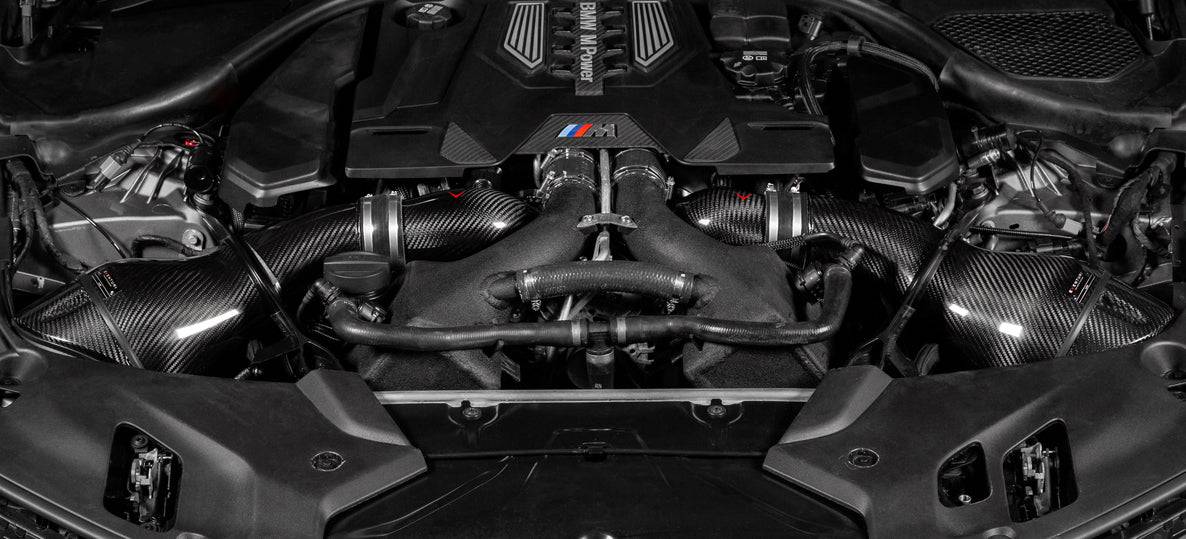 BMW M5 F90 & M8 F91 F92 F93 V2 Eventuri Carbon Fibre Turbo Inlets (2017+) - Image 5