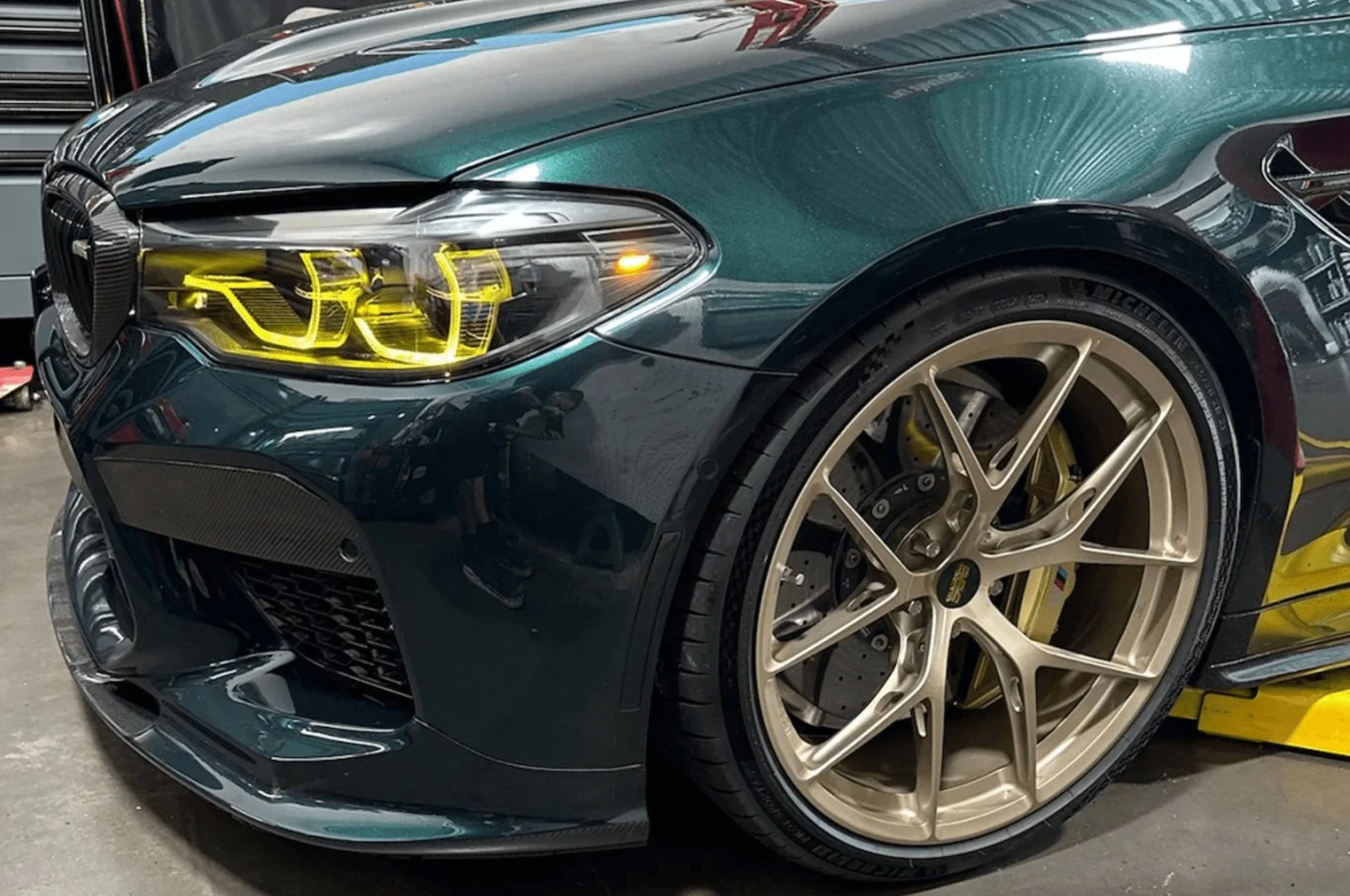 BMW M5 F90 Pre-LCI Motorsport+ CSL Style Yellow DRL Module Set (2016-2020) - Image 3
