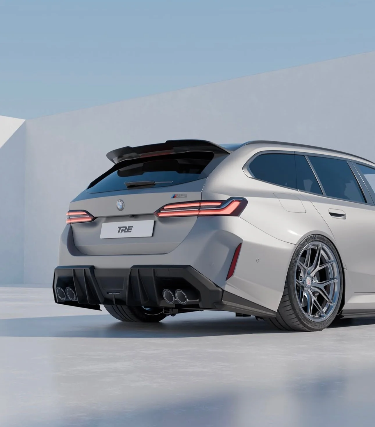 BMW M5 G99 Touring Pre-Preg Carbon Fibre PR-1 Rear Spoiler by TREVORA - Image 13