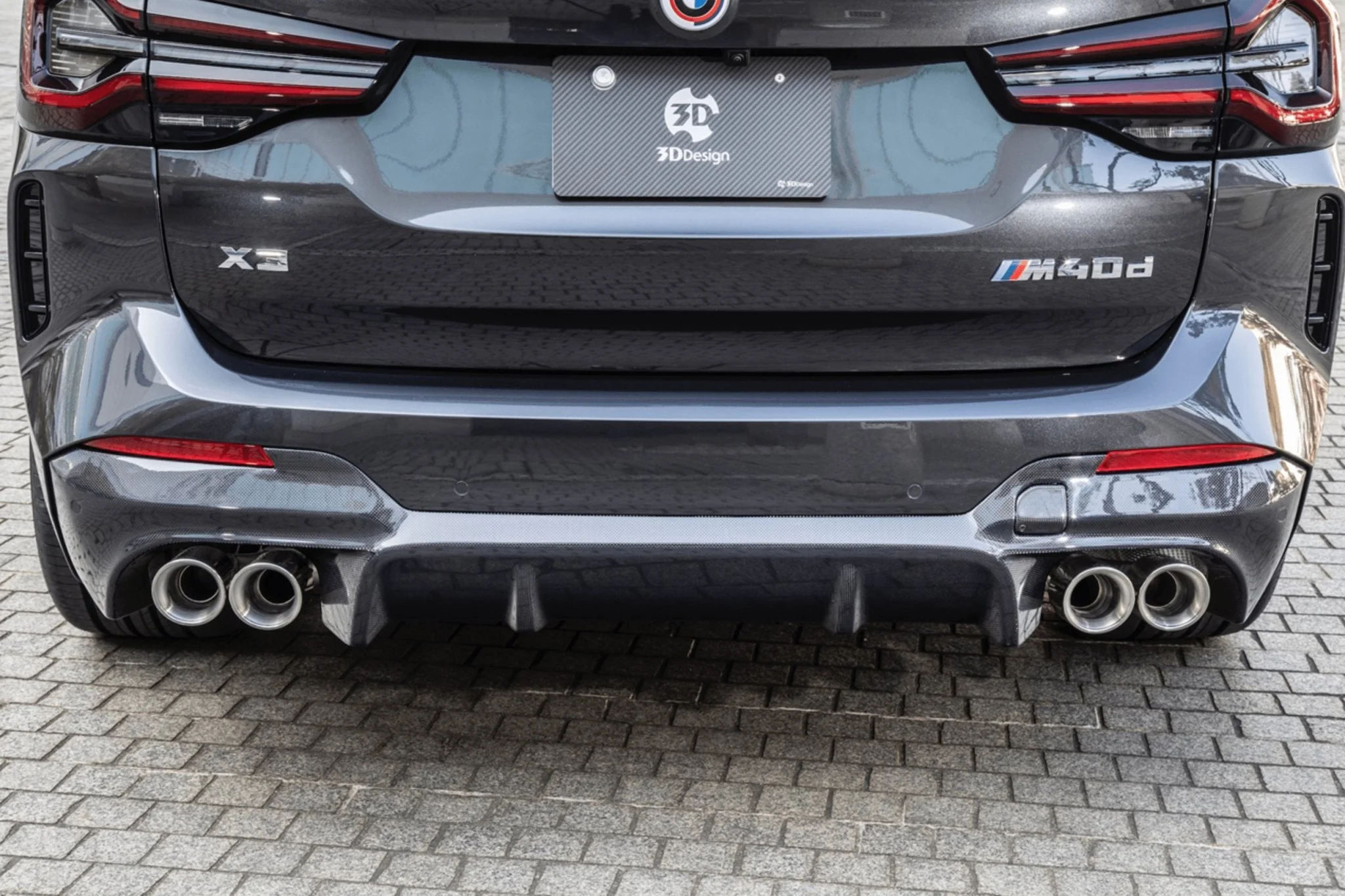 BMW X3 LCI G01 Carbon Fibre Rear Diffuser by 3D Design (2021+) - Image 3