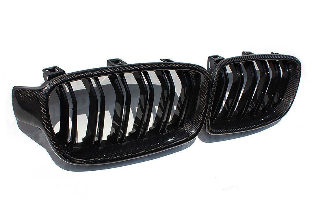 BMW 3 Series F30 F31 Carbon Fibre Double Slat Kidney Grilles by FORM (2012-2019) - Image 4