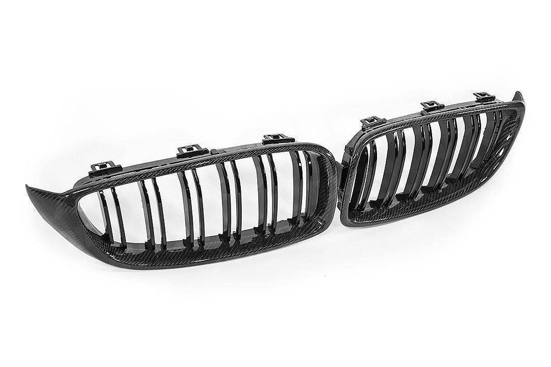 Carbon Fibre Double Slat Kidney Grilles for BMW 4 Series, M3 & M4 by FORM (2014-2020, F32 F33 F80 F82 F83) - Image 10