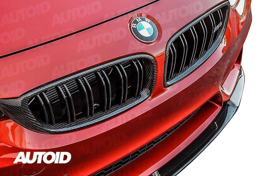 Carbon Fibre Double Slat Kidney Grilles for BMW 4 Series, M3 & M4 by FORM (2014-2020, F32 F33 F80 F82 F83) - Image 5