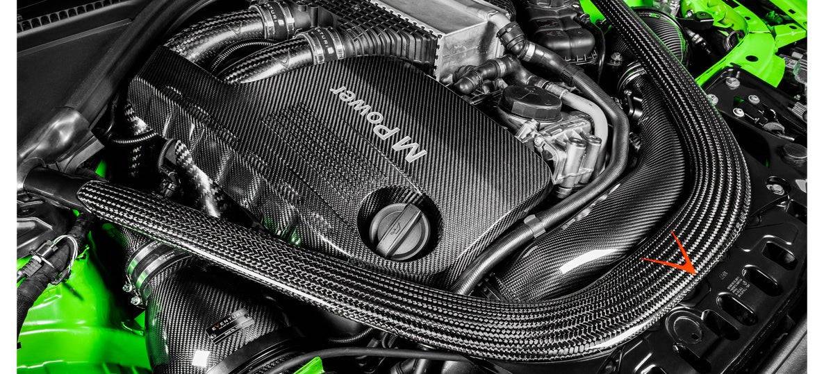 Eventuri Carbon Fibre S55 Charge Pipes for M2 Competition, M3 & M4 (2014-2021, F87 F80 F82) - Image 5