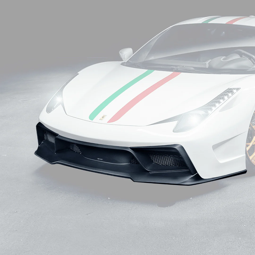 Ferrari 458 Italia VX Carbon Fiber Front Bumper w/ Front Splitter by Vorsteiner - Image 2
