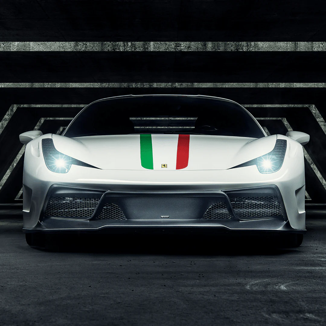 Ferrari 458 Italia VX Carbon Fiber Front Bumper w/ Front Splitter by Vorsteiner - Image 3