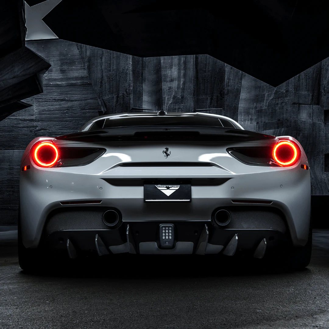 Ferrari 488 Diavolo Carbon Fiber Rear Diffuser Fins by Vordteiner - Image 3