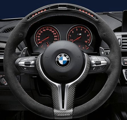 Genuine M Performance Full Alcantara LED Steering Wheel for BMW M2 Competition F87 (2018-2021) - Image 2