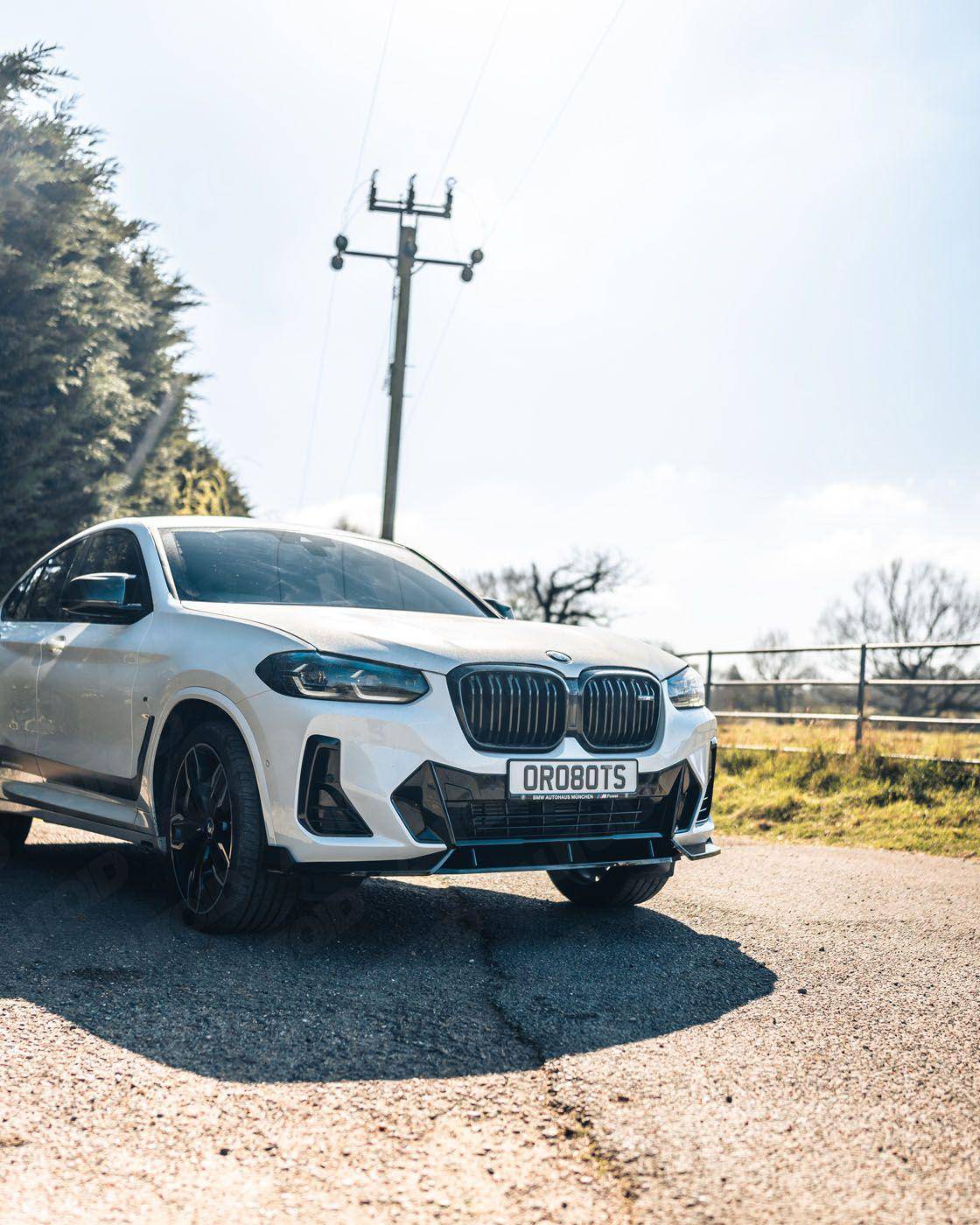 BMW iX3, X3 LCI G01 & X4 LCI G02 Gloss Black Competition Front Splitter by FORM (2021-2024) - Image 14