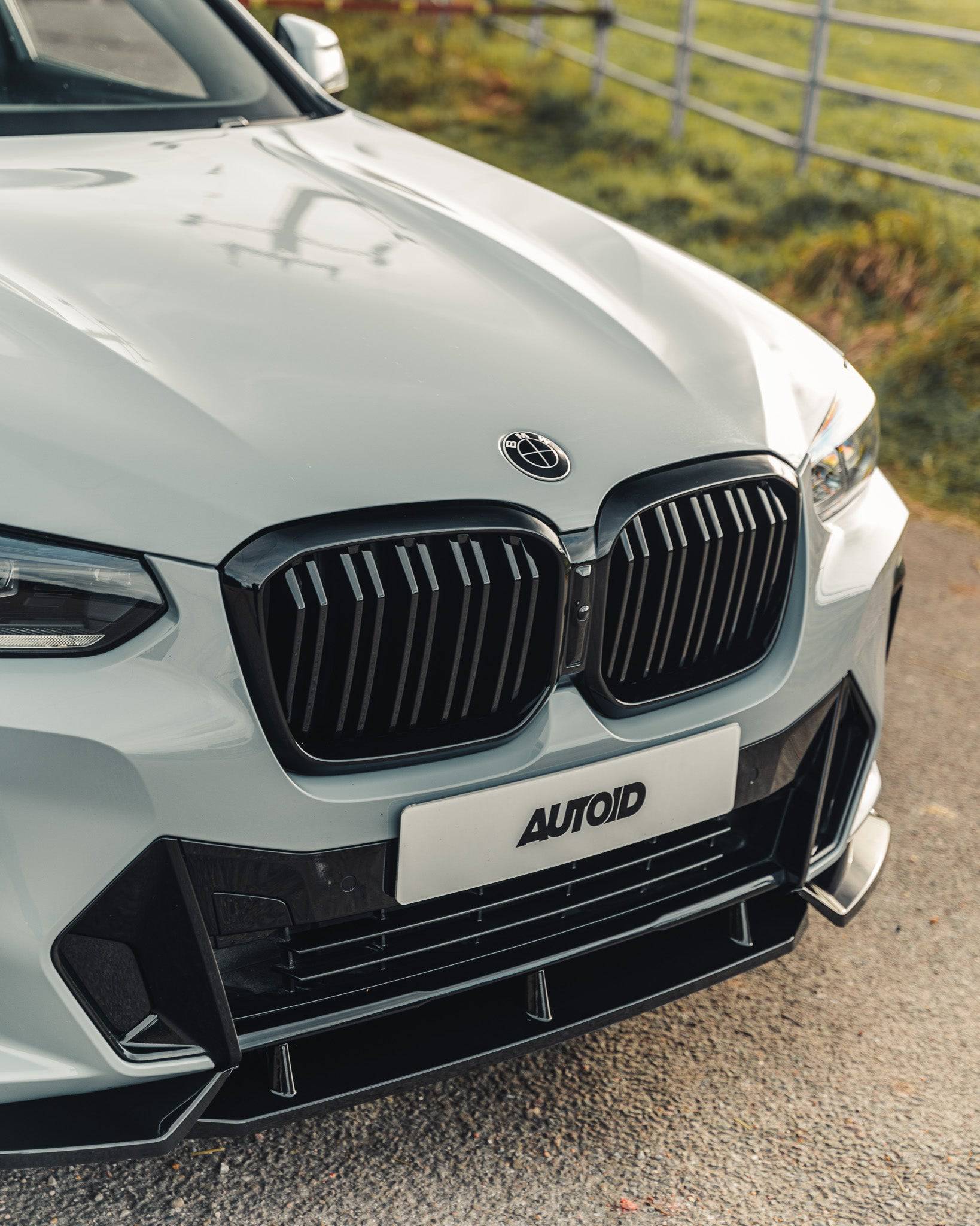 BMW iX3, X3 LCI G01 & X4 LCI G02 Gloss Black Competition Front Splitter by FORM (2021-2024) - Image 9