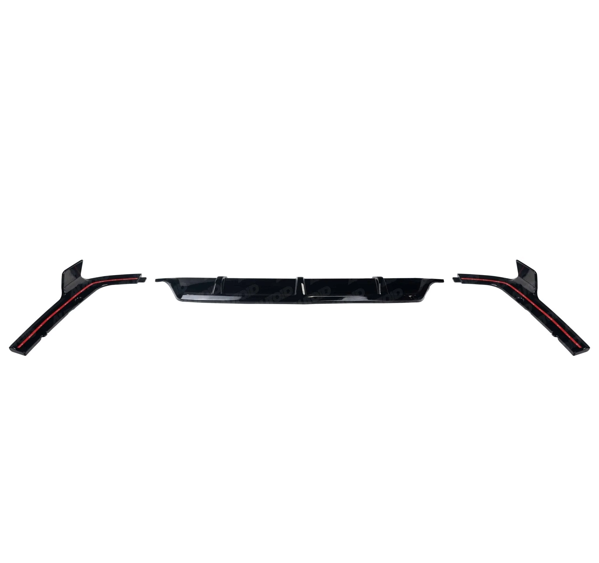 BMW X7 G07 Gloss Black Competition Rear Diffuser Set by FORM (2018+)