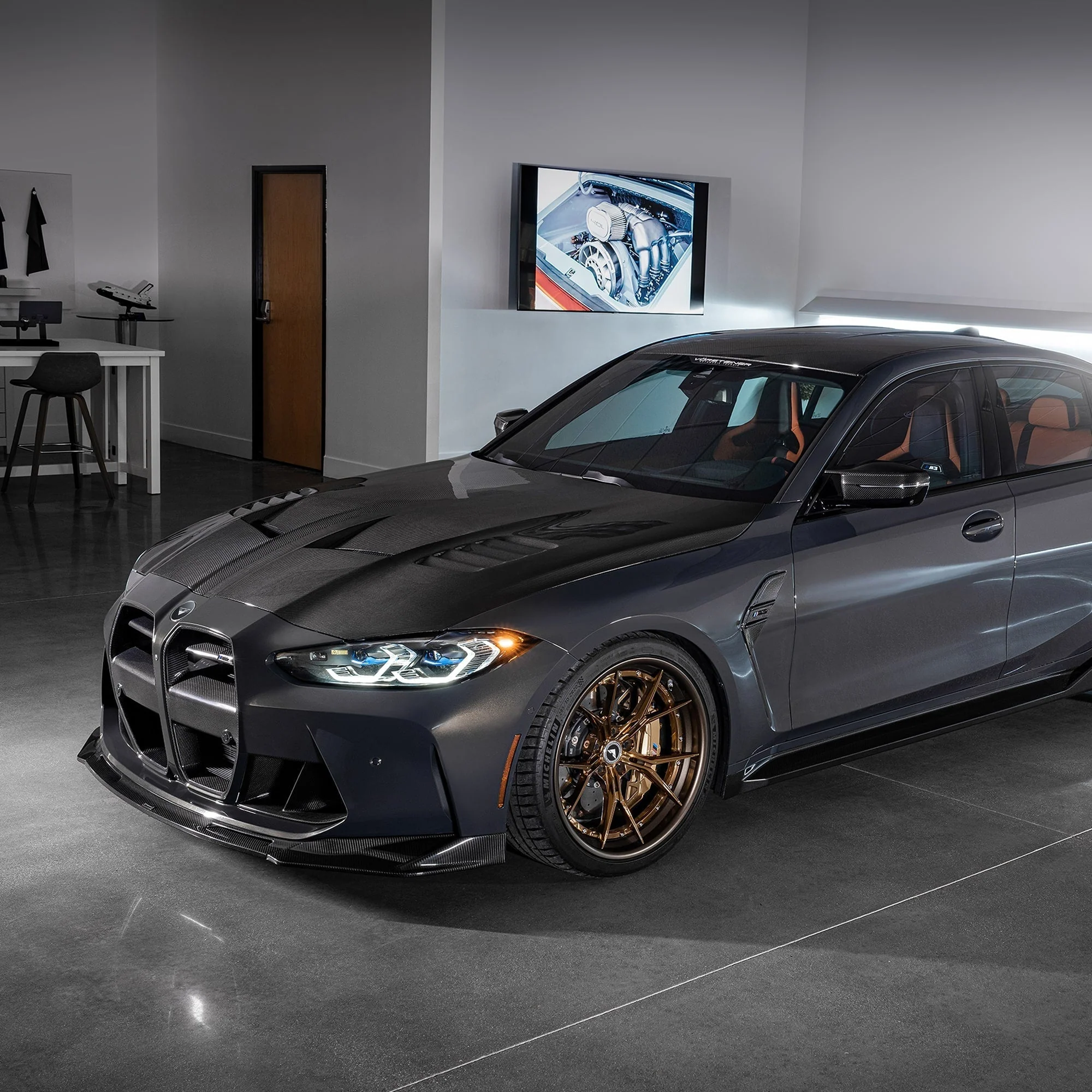 GTS-V BMW G80 M3 | G82/G83 M4 Carbon Fiber Aero Bonnet by Vorsteiner - Image 7