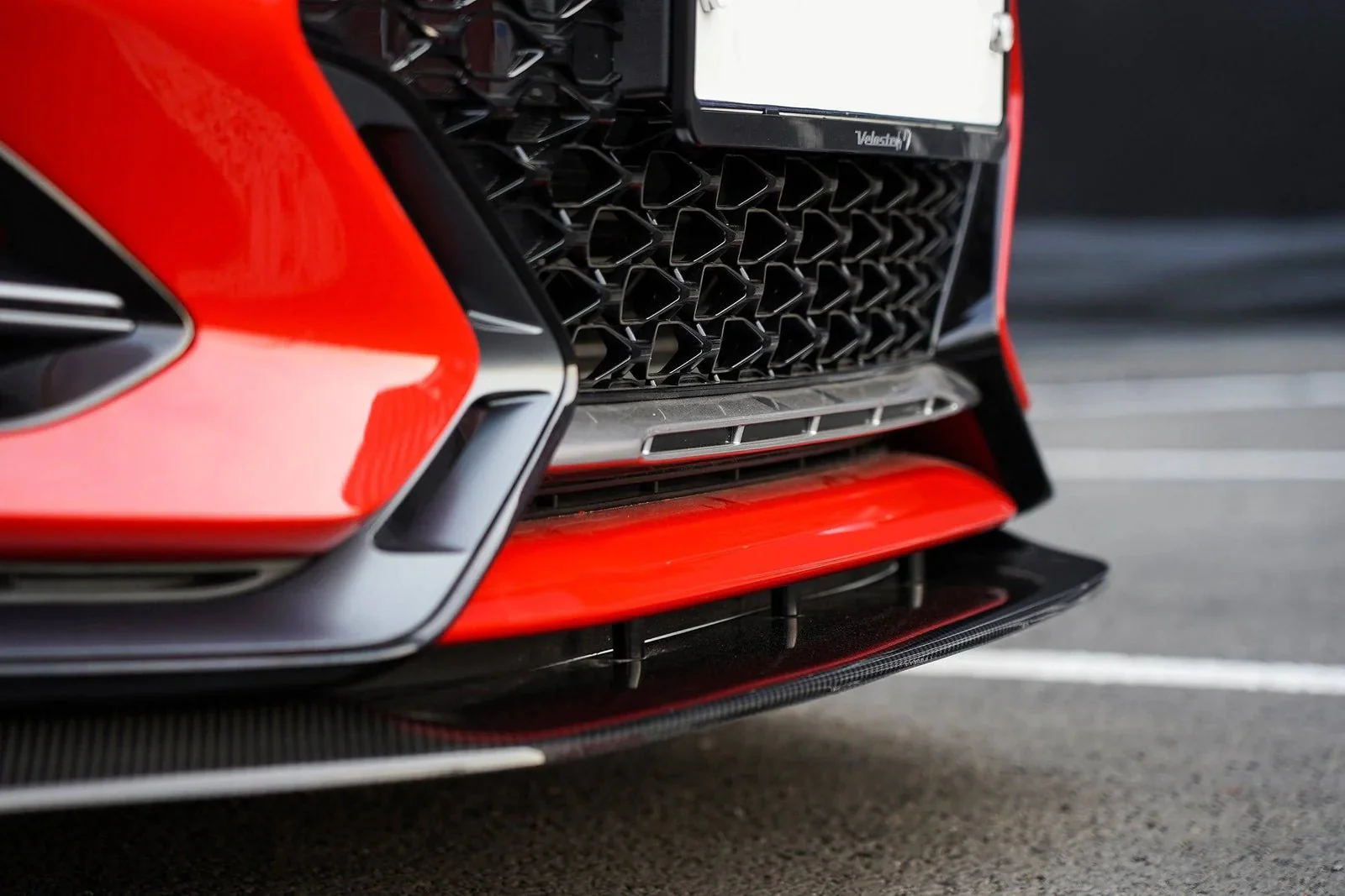 Hyundai Veloster N & Turbo Carbon Fibre Front Splitter V1 by Adro (2018+) - Image 2