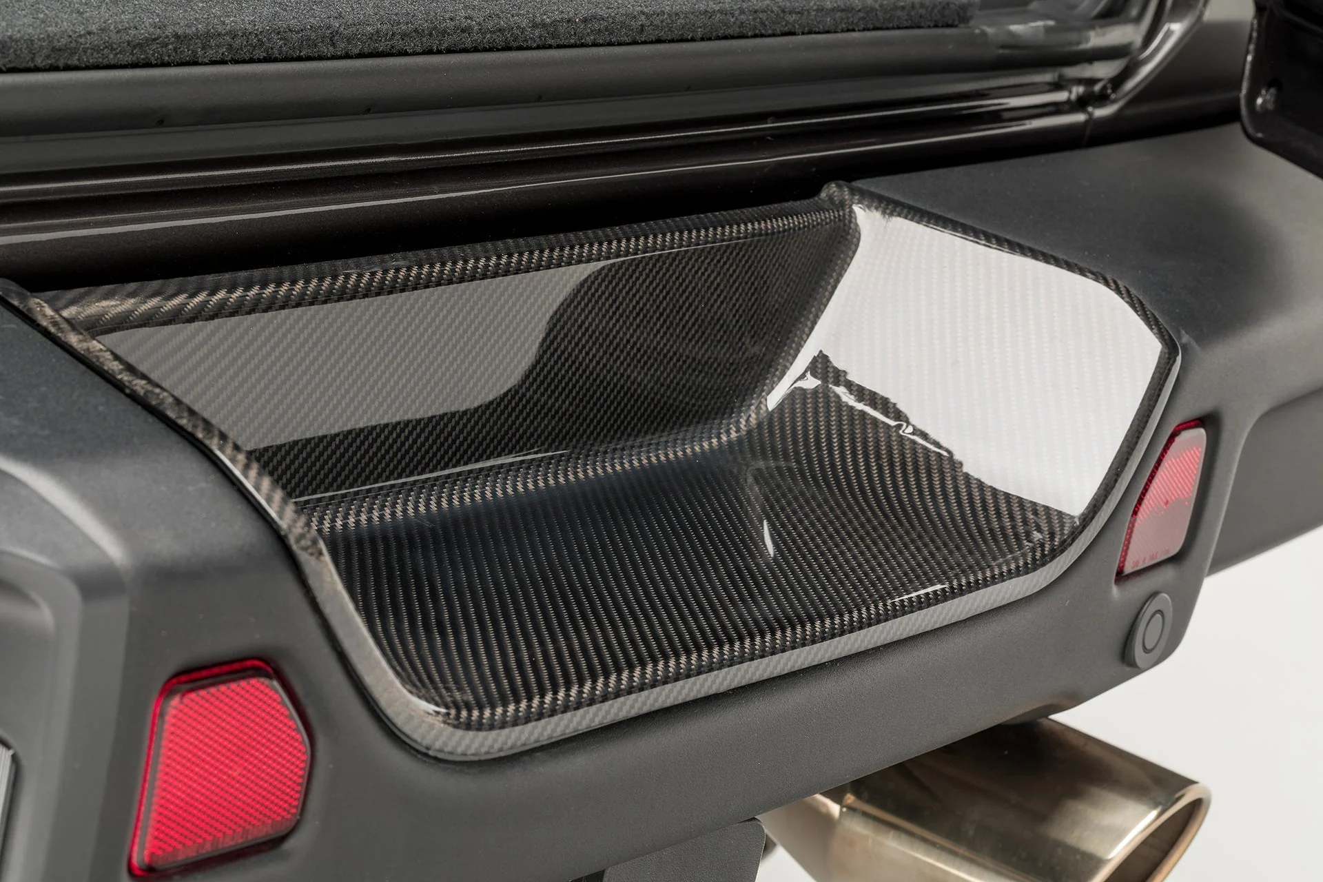 Jeep JL-JX Edition Aero Carbon Fiber Rear Bumper Tray by Vosteiner