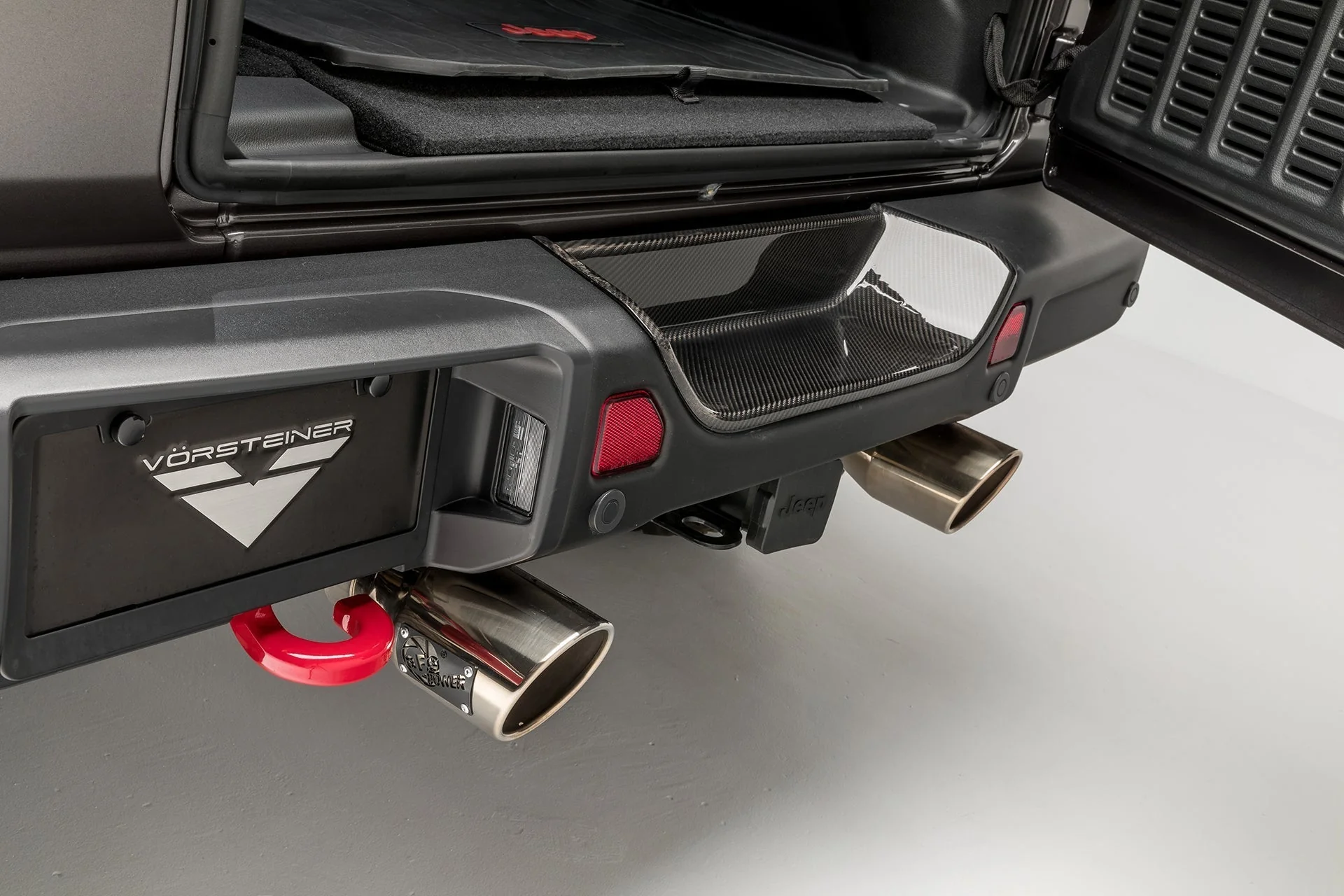 Jeep JL-JX Edition Aero Carbon Fiber Rear Bumper Tray by Vosteiner - Image 2
