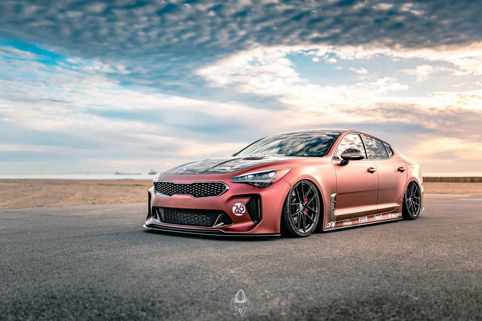 Kia Stinger Carbon Fibre Front Lip V1 by Adro (2018+) - Image 2