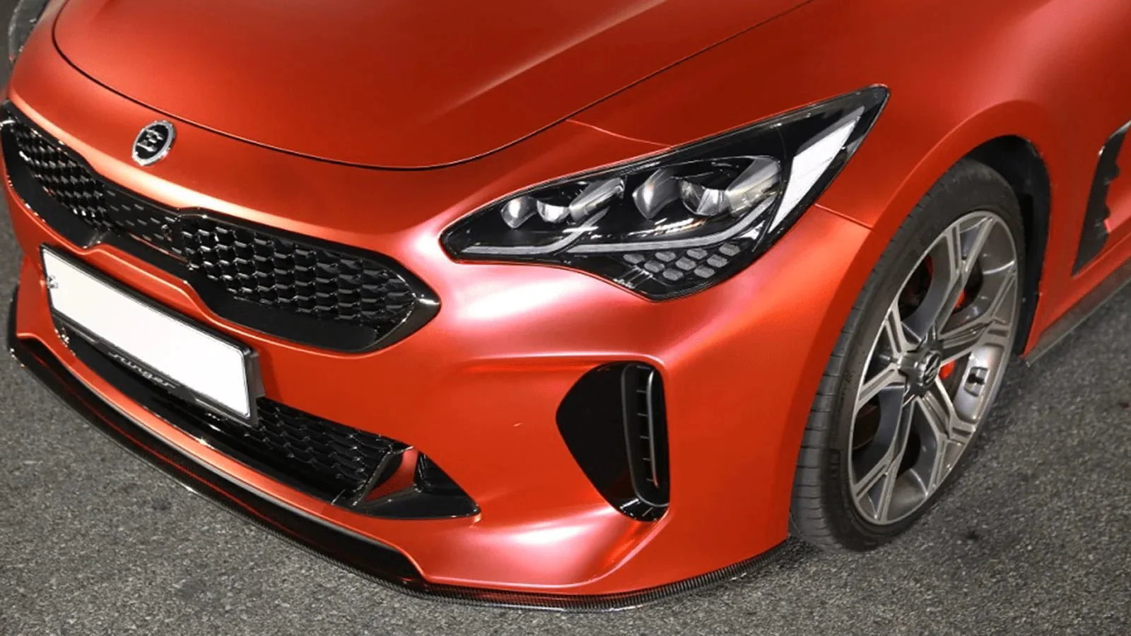 Kia Stinger Carbon Fibre Front Lip V1 by Adro (2018+) - Image 4
