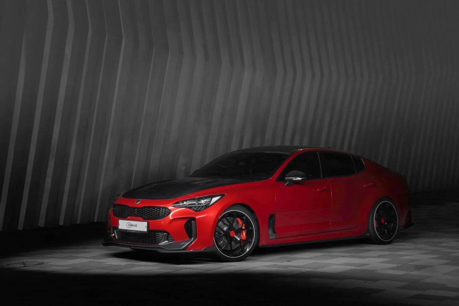 Kia Stinger Carbon Fibre Front Lip V2 by Adro (2018+) - Image 4