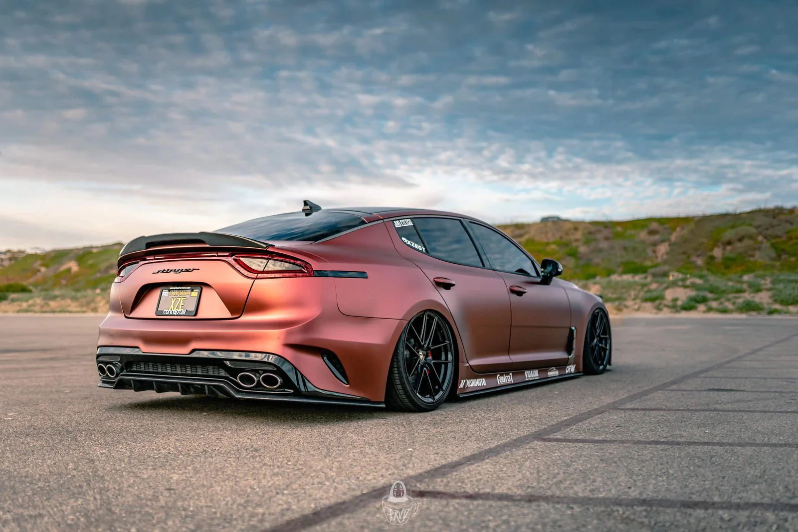 Kia Stinger Carbon Fibre Rear Trunk Lip Spoiler V1 by Adro (2018+) - Image 2