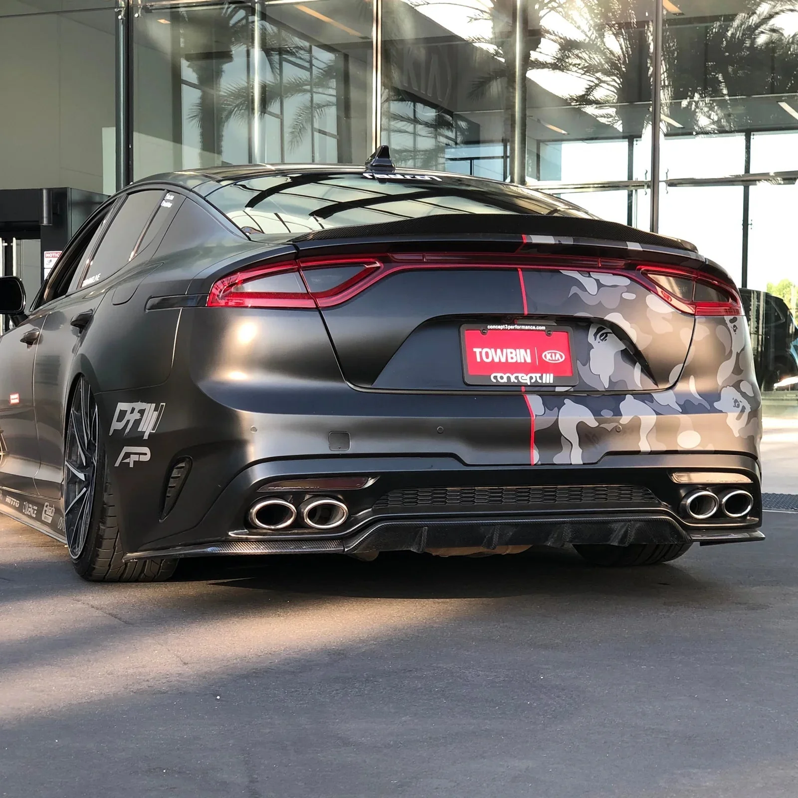 Kia Stinger Carbon Fibre Rear Trunk Lip Spoiler V2 by Adro (2018+) - Image 4