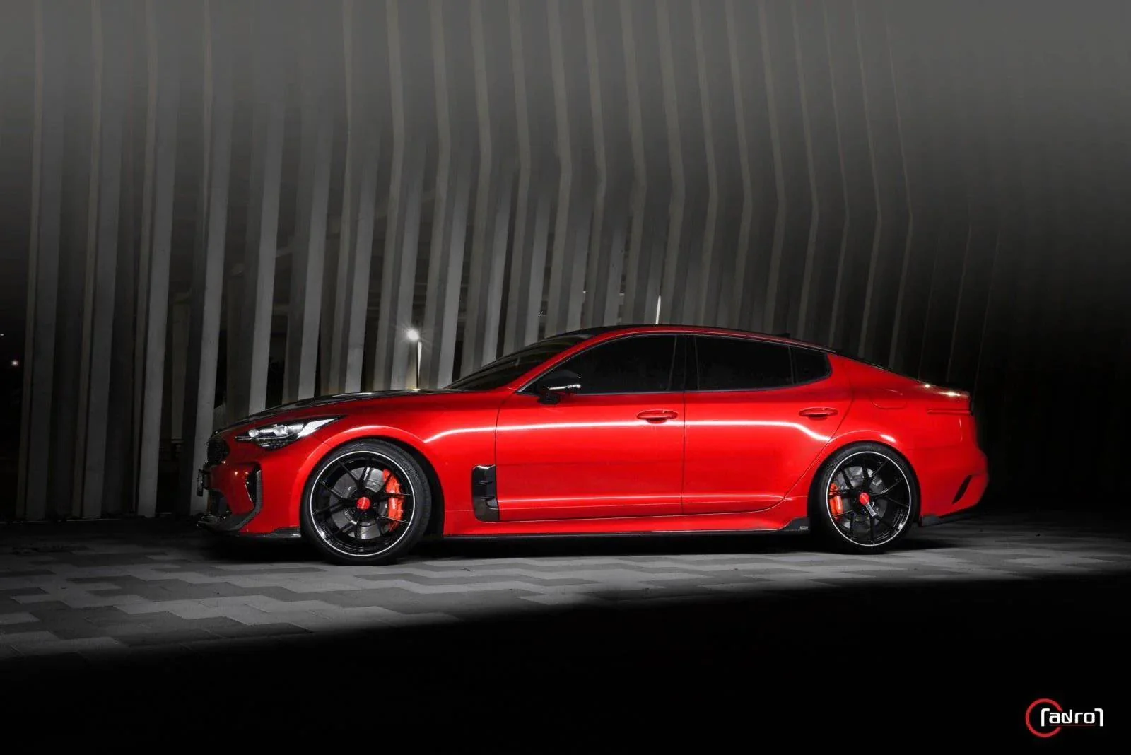 Kia Stinger Carbon Fibre Side Skirts V2 by Adro (2018+) - Image 2