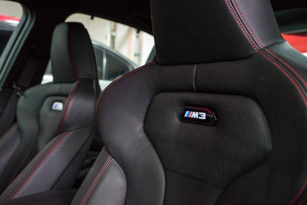 M Performance Black Model Seat Badges for BMW M3 (2014-2020, F80) - Image 2
