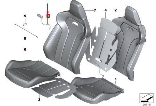 M Performance Black Model Seat Badges for BMW M3 (2014-2020, F80) - Image 3