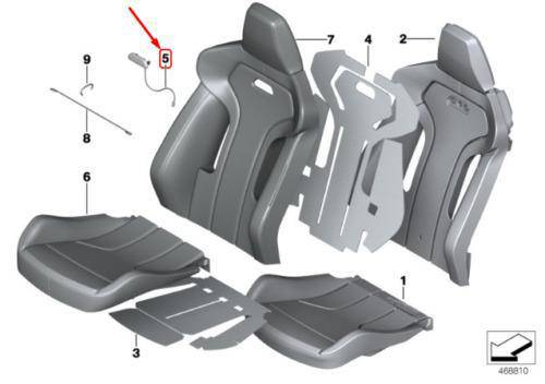 M Performance Black Model Seat Badges for BMW M4 (2014-2020, F82) - Image 3