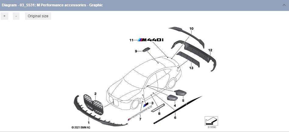 M Performance Carbon Fibre Rear Diffuser Set for BMW 4 Series Gran Coupe (2021+, G26) - Image 3