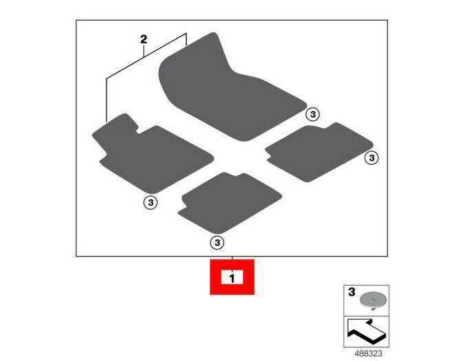 M Performance Floor Mats Set for BMW 1 Series & 2 Series (2019-2024, F40 F44) - Image 3