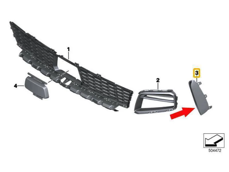 M Performance Gloss Black Front Bumper Inserts for BMW 1 Series & M135i (2019-2024, F40)